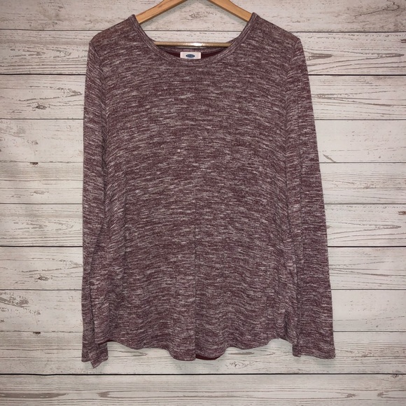 Old Navy Sweaters - Old Navy maroon open back sweater size Large